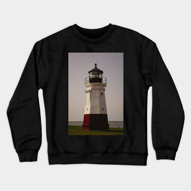 Vintage Vermilion Lighthouse Crewneck Sweatshirt by dalekincaid